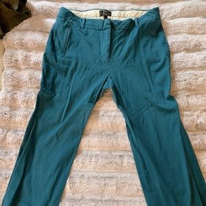 J.Crew Teddie kick flare crops in teal